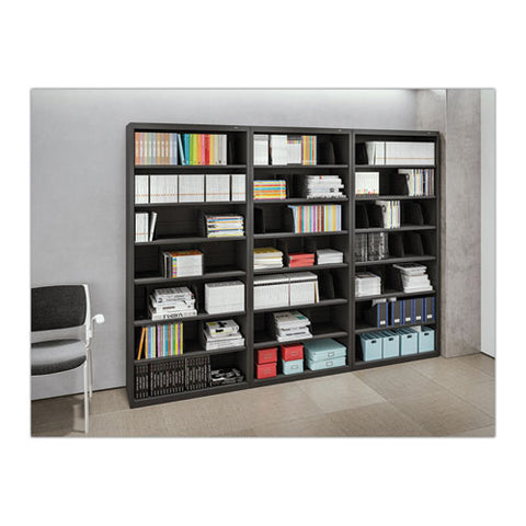 Fixed Shelf Open-format Lateral File For End-tab Folders, 6 Legal/letter File Shelves, Light Gray, 36" X 16.5" X 75.25"