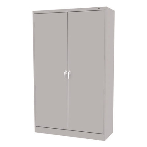 Assembled Jumbo Steel Storage Cabinet, 48w X 18d X 78h, Light Gray