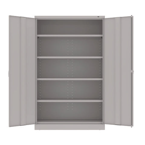 Assembled Jumbo Steel Storage Cabinet, 48w X 18d X 78h, Light Gray