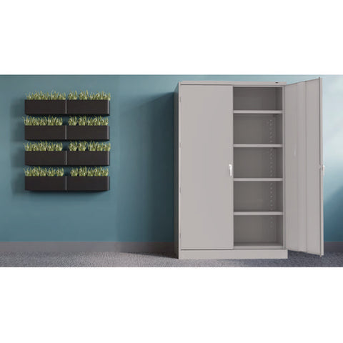 Assembled Jumbo Steel Storage Cabinet, 48w X 18d X 78h, Light Gray