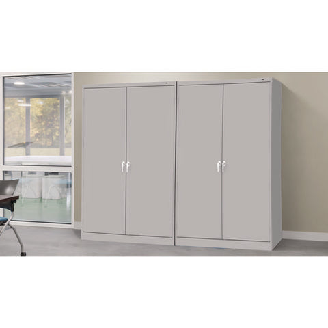 Assembled Jumbo Steel Storage Cabinet, 48w X 18d X 78h, Light Gray