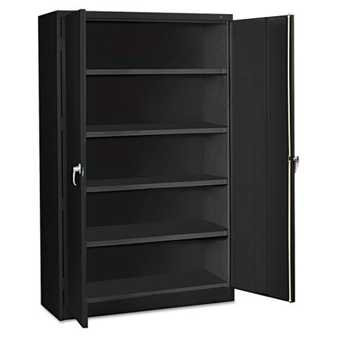 Assembled Jumbo Steel Storage Cabinet, 48w X 24d X 78h, Black