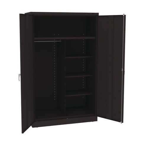 Jumbo Combination Steel Storage Cabinet, 48w X 24d X 78h, Black