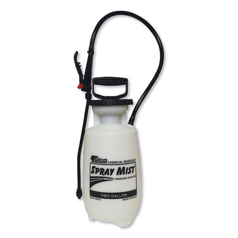 Chemical Resistant Tank Sprayer, 2 Gal, 0.63" X 28" Hose, White