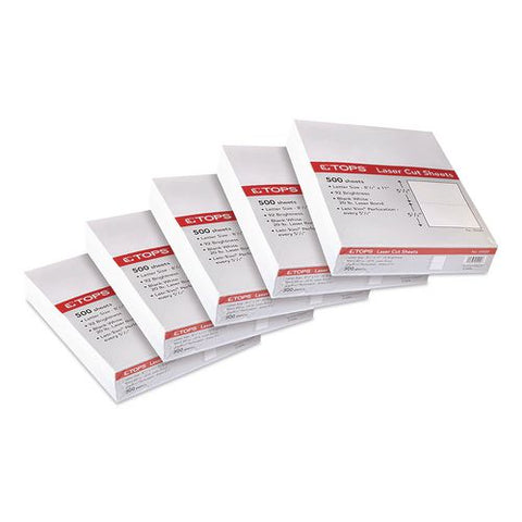Blank Sheets For 2-up W-2/1099 Tax Forms, Perforated At 5.5, 84 Bright, 20 Lb Bond, 8.5 X 11, 500 Sheets/ream, 5 Reams/carton