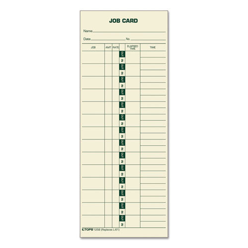 Manilla Job Cards, Replacement For 15-800622/l-61, One Side, 3.5 X 9, 500/box