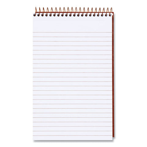 Gold Fibre Retro Wirebound Writing Pads, Medium/college Rule, Red Cover, 80 White 5 X 8 Sheets