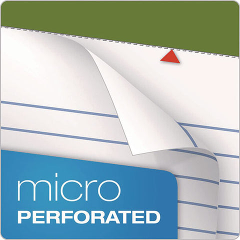 Earthwise By Ampad Recycled Writing Pad, Solid Green Politex Headband, Wide/legal Rule, (50) White 8.5 X 11 Sheets, Dozen