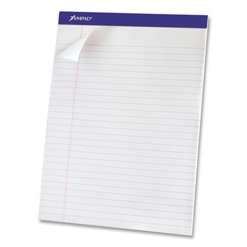 Perforated Writing Pads, Wide/legal Rule, 50 White 8.5 X 11.75 Sheets, Dozen