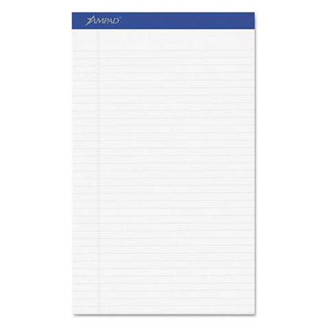 Perforated Writing Pads, Wide/legal Rule, 50 White 8.5 X 14 Sheets, Dozen