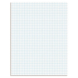 Quadrille Pads, Quadrille Rule (4 Sq/in), (50) White 8.5 X 11 Sheets