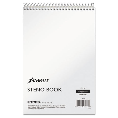 Steno Pads, Gregg Rule, Tan Cover, 70 White 6 X 9 Sheets