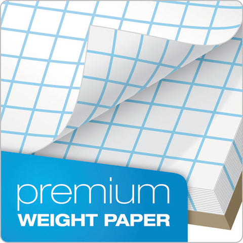 Quadrille Pads, Quadrille Rule (4 Sq/in), 50 White 8.5 X 11 Sheets