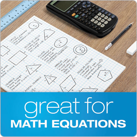 Cross Section Pads, Cross-section Quadrille Rule (8 Sq/in, 1 Sq/in), 50 White 8.5 X 11 Sheets