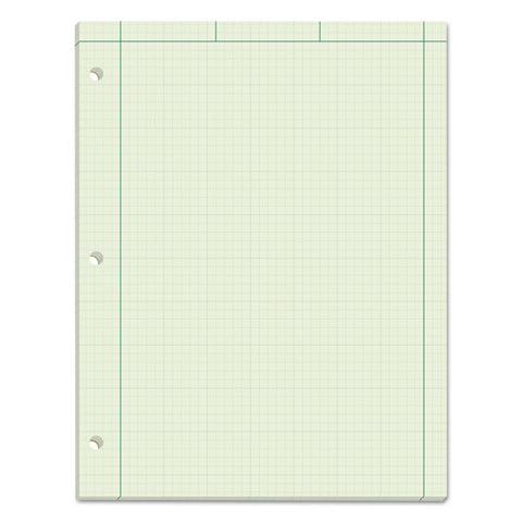 Engineering Computation Pads, Cross-section Quad Rule (5 Sq/in, 1 Sq/in), Black/green Cover, 100 Green-tint 8.5 X 11 Sheets