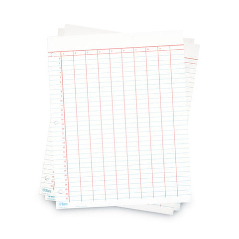 Data Pad With Numbered Column Headings, Data/lab-record Format, Wide/legal Rule, 10 Columns, 8.5 X 11, White, 50 Sheets