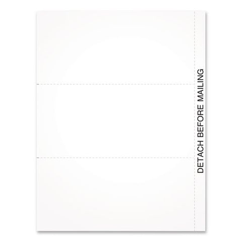2024 W-2 Or 1099 Blank 3-up Laser/inkjet Forms, 8.5 X 3.66, 3 Forms/sheet, 102 Forms Total
