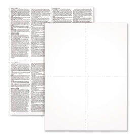 2024 W-2 4-up Employee Copy Blank Front With Copy B And C Backers 8.5 X 3.66, 4 Forms/sheet, 100 Forms Total