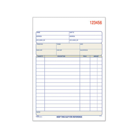 Sales Order Book, Two-part Carbonless, 7.94 X 5.56, 50 Forms Total