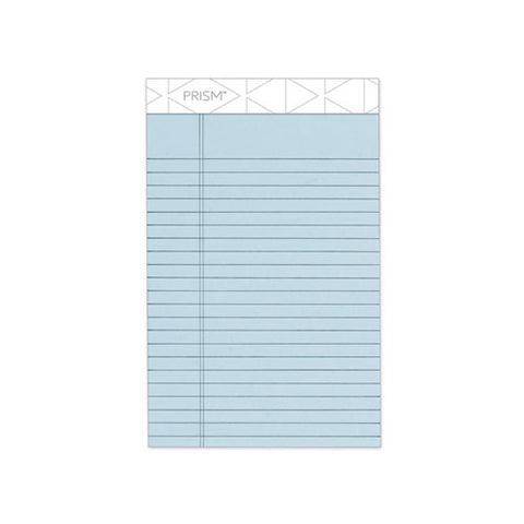 Prism + Colored Writing Pads, Narrow Rule, 50 Pastel Blue 5 X 8 Sheets, 12/pack