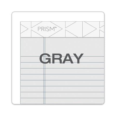 Prism + Colored Writing Pads, Narrow Rule, 50 Pastel Gray 5 X 8 Sheets, 12/pack