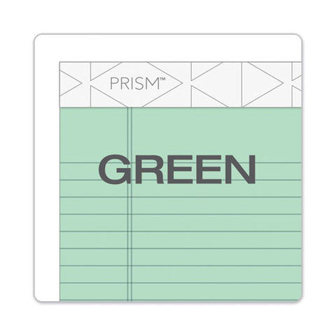 Prism + Colored Writing Pads, Narrow Rule, 50 Pastel Green 5 X 8 Sheets, 12/pack