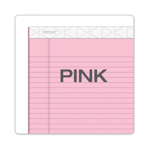 Prism + Colored Writing Pads, Wide/legal Rule, 50 Pastel Pink 8.5 X 11.75 Sheets, 12/pack