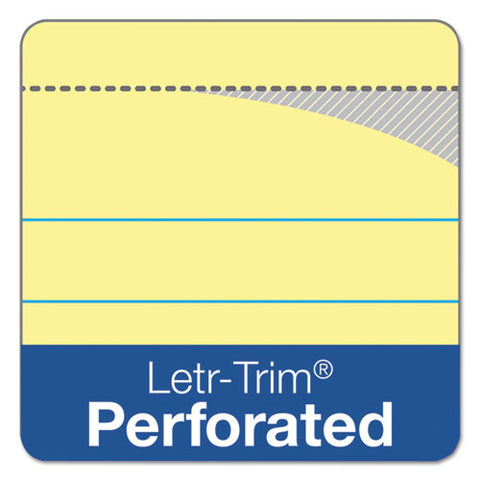 Docket Ruled Perforated Pads, Wide/legal Rule, 50 Canary-yellow 8.5 X 11.75 Sheets, 6/pack