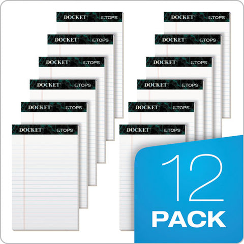 Docket Ruled Perforated Pads, Wide/legal Rule, 50 White 8.5 X 14 Sheets, 12/pack