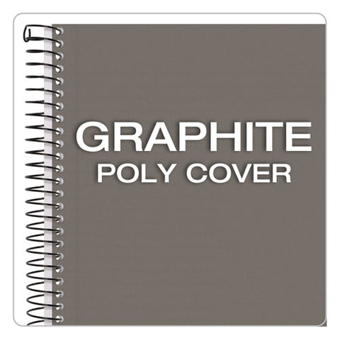 Color Notebooks, 1-subject, Narrow Rule, Graphite Cover, (100) 8.5 X 5.5 White Sheets