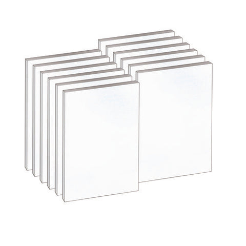 Second Nature Recycled Unruled Memo Pads, 4 X 6, White, 100 Sheets, 12/pack