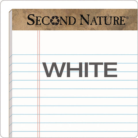 Second Nature Recycled Ruled Pads, Narrow Rule, 50 White 5 X 8 Sheets, Dozen