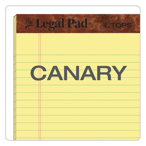 "the Legal Pad" Ruled Perforated Pads, Narrow Rule, 50 Canary-yellow 5 X 8 Sheets, Dozen