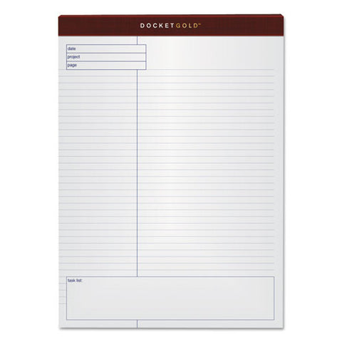 Docket Gold Planning Pads, Project-management Format, Quadrille Rule (4 Sq/in), 40 White 8.5 X 11.75 Sheets, 4/pack