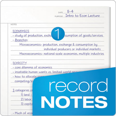 Focusnotes Notebook, 1-subject, Lecture/cornell Rule, Blue Cover, (100) 11 X 9 Sheets