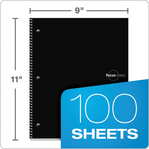 Focusnotes Notebook, 1-subject, Lecture/cornell Rule, Blue Cover, (100) 11 X 9 Sheets