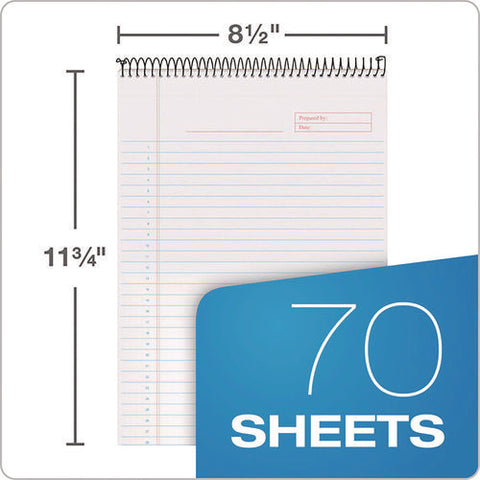 Color Notepads, Wide/legal Rule, Orchid Cover, 70 White 8.5 X 11.75 Sheets