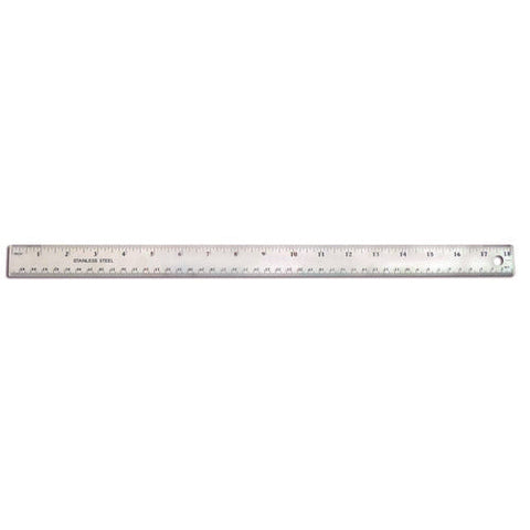 Stainless Steel Ruler, Standard/metric, 18" Long, Silver, 36/carton