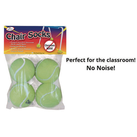 Chair Sox, 2.5", Yellow Felt/rubber, 4/pack, 36 Packs/carton