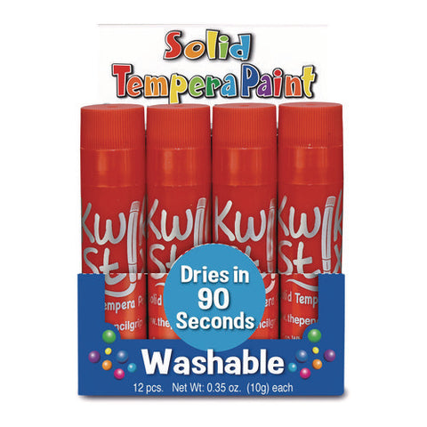 Kwik Stix Single Color Pack, 0.7" X 3.5", Red, 12/pack, 12 Packs/carton