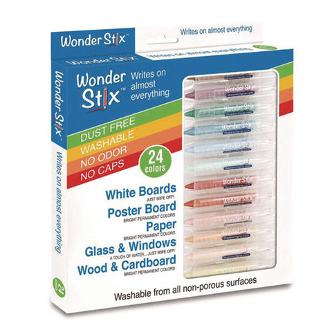 Wonder Stix Set, 0.5" X 3.7", Assorted, 24/set, 12 Sets/carton