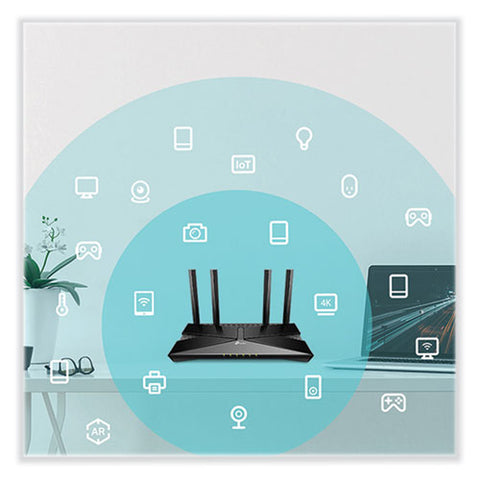 Archer Ax1500 Wireless And Ethernet Router, 5 Ports, Dual-band 2.4 Ghz/5 Ghz