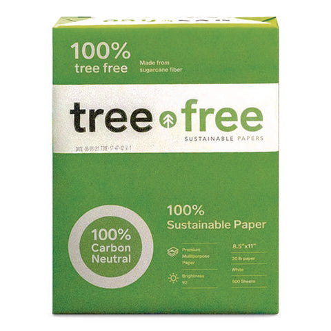 Treefree Multipurpose Paper, 92 Bright, 20 Lb Bond Weight, 8.5 X 11, White, 500 Sheets/ream, 10 Reams/carton