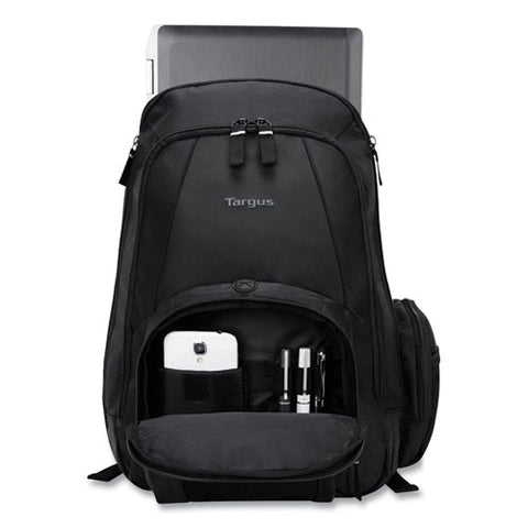 Groove Laptop Backpack, Fits Devices Up To 15.4", Nylon/pvc, 15 X 7 X 18, Black