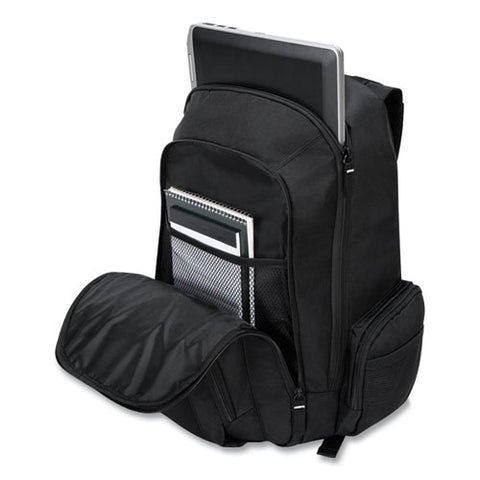 Groove Laptop Backpack, Fits Devices Up To 15.4", Nylon/pvc, 15 X 7 X 18, Black