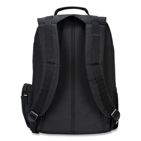 Groove Laptop Backpack, Fits Devices Up To 15.4", Nylon/pvc, 15 X 7 X 18, Black