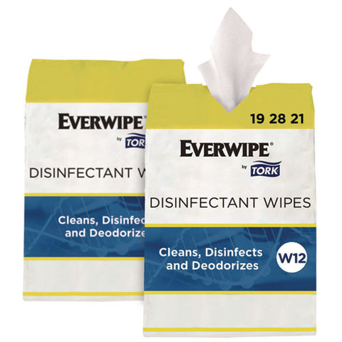 Disinfectant Wipe Jumbo Rolls, 1-ply, 8 X 6, Lemon, White, 800 Sheets, 2/carton