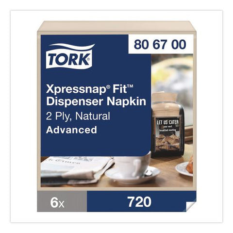 Xpressnap Interfold Dispenser Napkins, 2-ply, 6.5 X 8.4, Natural, 720/pack, 6 Packs/carton