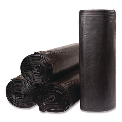 Low-density Can Liners, 33 Gal, 1.25 Mil, 33" X 39", Black, Flat Pack, 250/carton