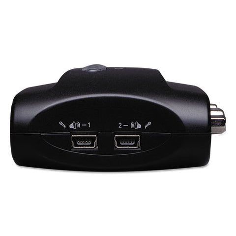 Compact Usb Kvm Switch With Audio And Cable, 2 Ports